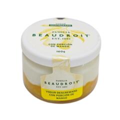 Yogurt Descremado con porcion de Mango x 160g - Beaudroit