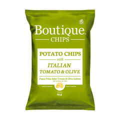 Chips de Papas Sabor Tomate & Oliva Italiano x 65g - Boutique Chips