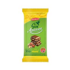 Chocolate Sin Azucares Con Mani x 35g - Georgalos
