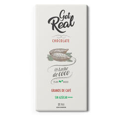 Chocolate con Leche de Coco Granos de Cafe x 70g - Get Real 