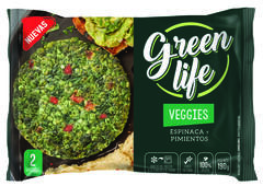 Hamburguesa Veggie Espinaca y Pimientos x 190g - Green Life