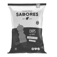 Chips de Papas con Pimienta Negra y Sal Marina x 80g - Nuestros Sabores