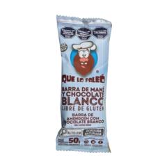 Barra de Mani y Chocolate Blanco x 50g - Que Lo Paleo