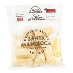 Chipa Relleno de Jamon y Queso x 500g - Santa Mandioca