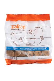 Galletitas de algarroba, pasas, y girasol x 150g - Zafran